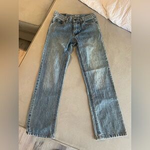 OP Blue Straight-Leg Jeans with Natural Fading